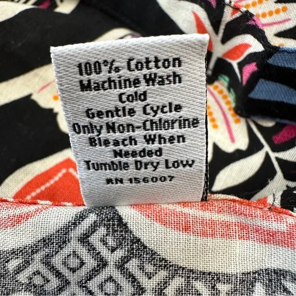 Vera Bradley Lanai Floral Kitchen Apron 100% cotton colorful bbq cooking - Picture 11 of 11